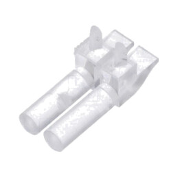 Tub pentru LED-uri; Ø2mm; Nr.mod: 2; rotund; în unghi,pentru PCB
