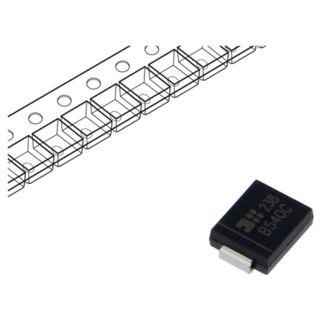 Diodă: redresoare Schottky; SMC; SMD; 40V; 5A; 16ns; rolă,bandă
