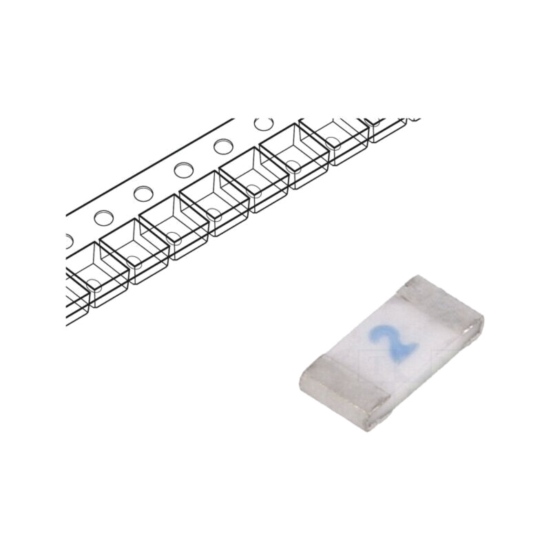 Siguranţă: siguranţă; ardere rapidă; 2A; 125VAC; 63VDC; SMD; C1F