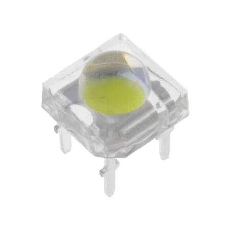 LED Super Flux; 7,62x7,62mm; verde; 4200÷5800mcd; 90°; 30mA