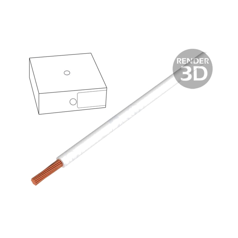 Cablu; H05V-K; litat; Cu; 1mm2; PVC; alb; 300V,500V; Clasa: 5; CPR: Eca