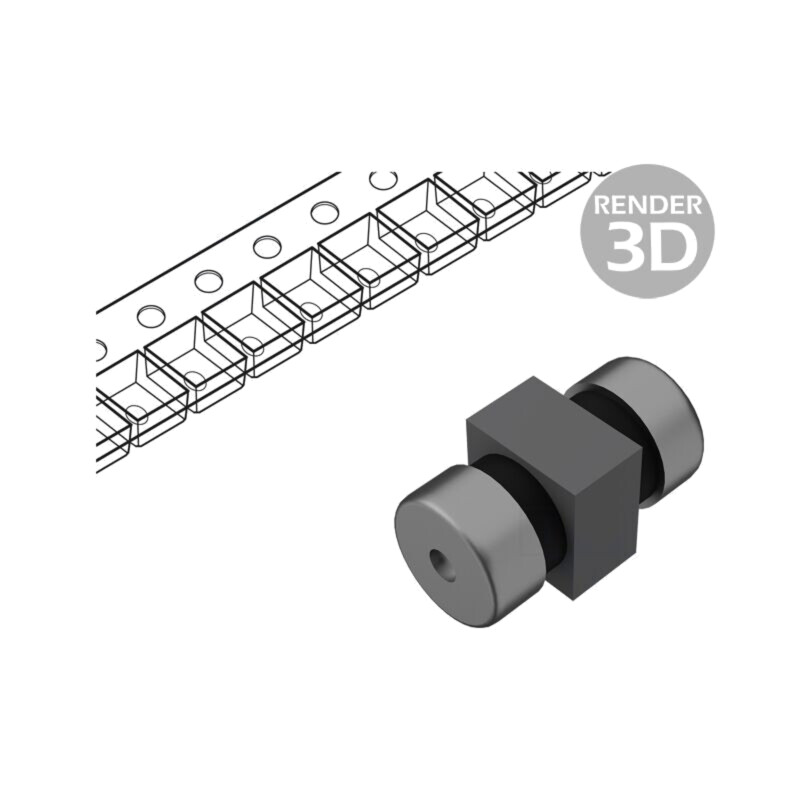 Filtru: anti-interferenţe; SMD; 1206; 6A; 25VDC; ±30%; 22pF; 180mm Filtru: anti-interferenţe; SMD; 1206; 6A; 25VDC; ±30%; 22pF; 180mm