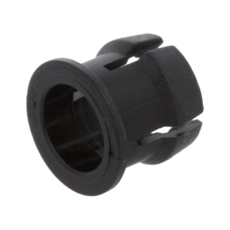 Montură pt.LED; 5mm; monobloc; neagră; UL94V-2; L: 6,3mm; poliamidă