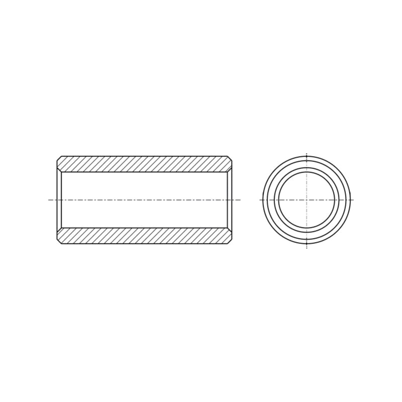 Manşon distanţier; 4mm; cilindric; aluminiu; Diam.ext: 5mm