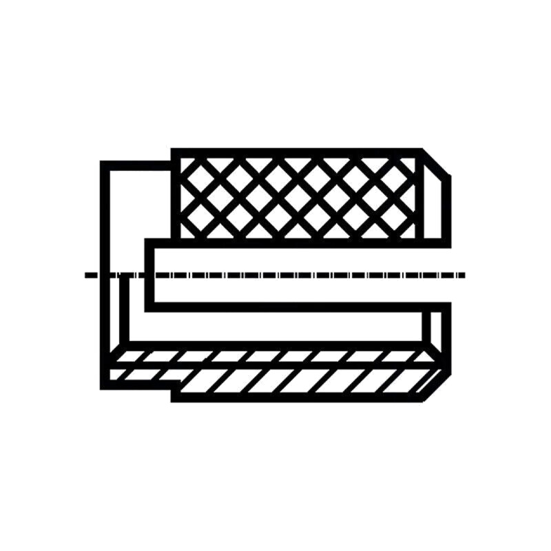 Adaos filetat; alamă; M2; BN 1047; pt.plastic Adaos filetat; alamă; M2; BN 1047; pt.plastic