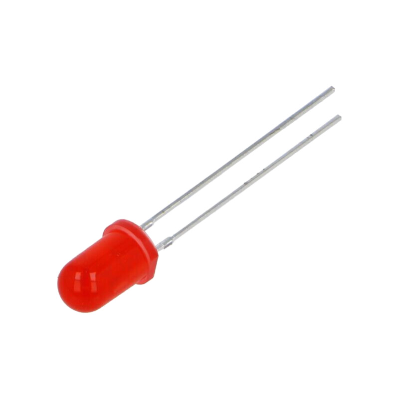 LED; 5mm; roşie; 750÷1120mcd; 60°; Parte frontală: convex; 12÷15VDC