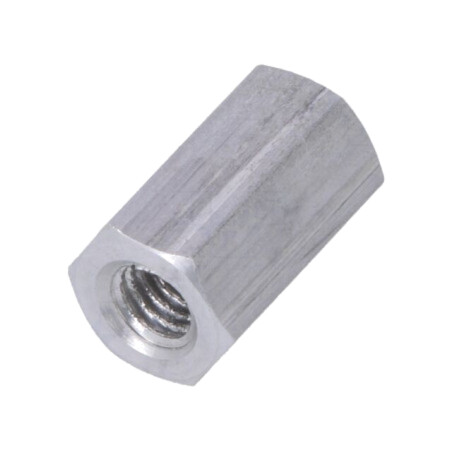 Piuliţă-distanţieră filetată; 12mm; Filet int: M4; hexagonală