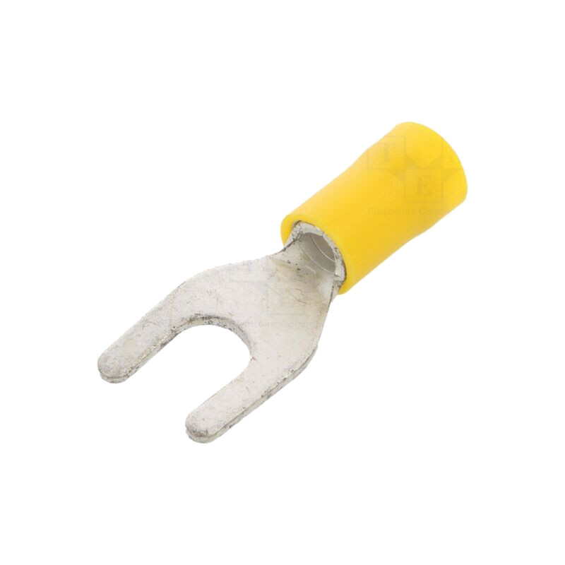 Vârf: furcă; M6; Ø: 6,4mm; 4÷6mm2; crimpat; pe cablu; izolată; cupru