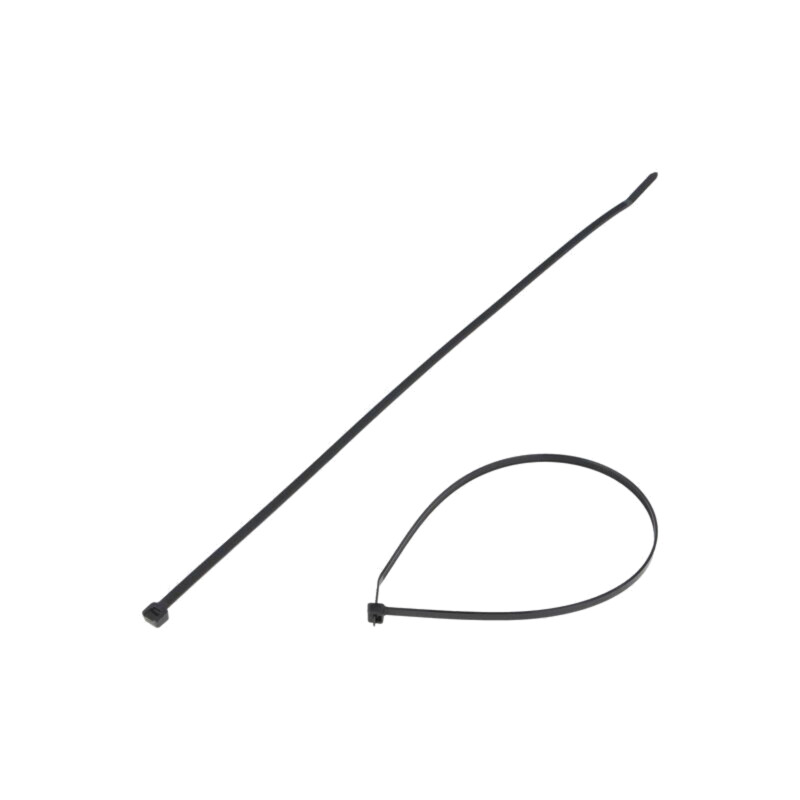 Colier de strângere; L: 368mm; W: 4,8mm; neagră; poliamidă; 222N