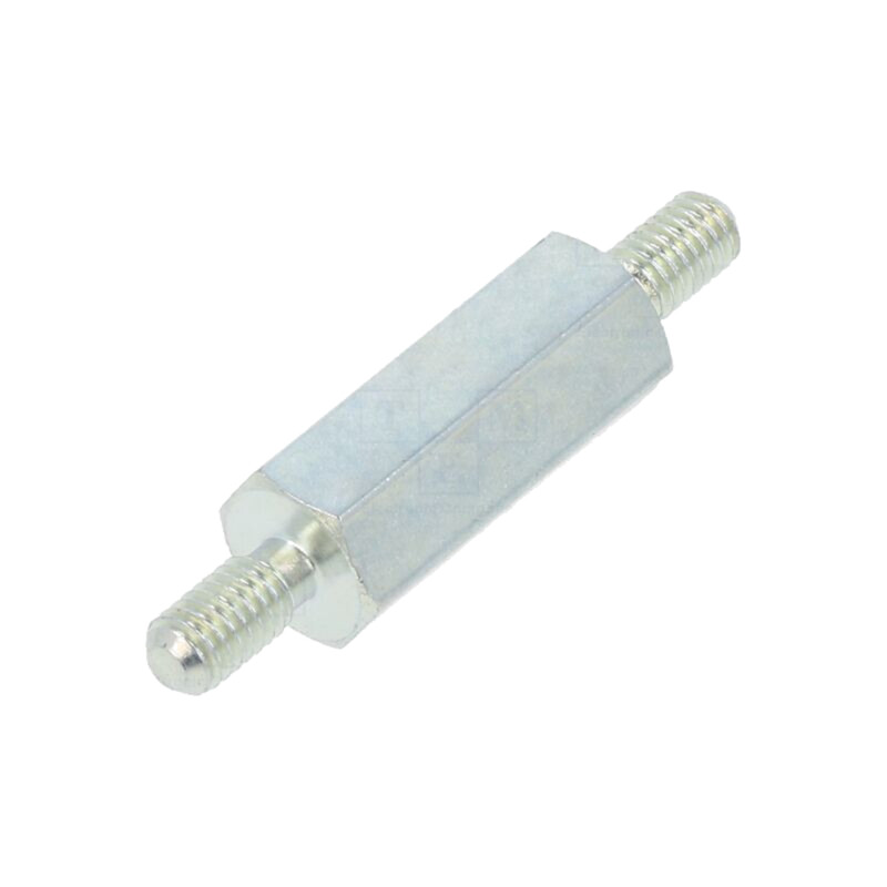Piuliţă-distanţieră filetată; 15mm; Filet ext: M3; hexagonală