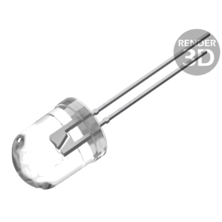 LED; 10mm; roşie; 25000÷30000mcd; 30°; Parte frontală: convex