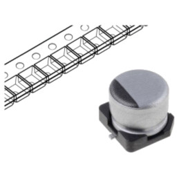 Condensator: electrolitic; SMD; 220uF; 35VDC; Ø8x10mm; ±20%; 1000h