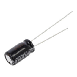 Condensator: electrolitic; THT; 10uF; 100VDC; Ø6,3x11,2mm; ±20%