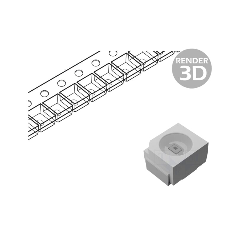 LED; SMD; 3528; verde; 40÷100mcd; 3,5x2,8mm; 120°; 20mA; λd: 570nm