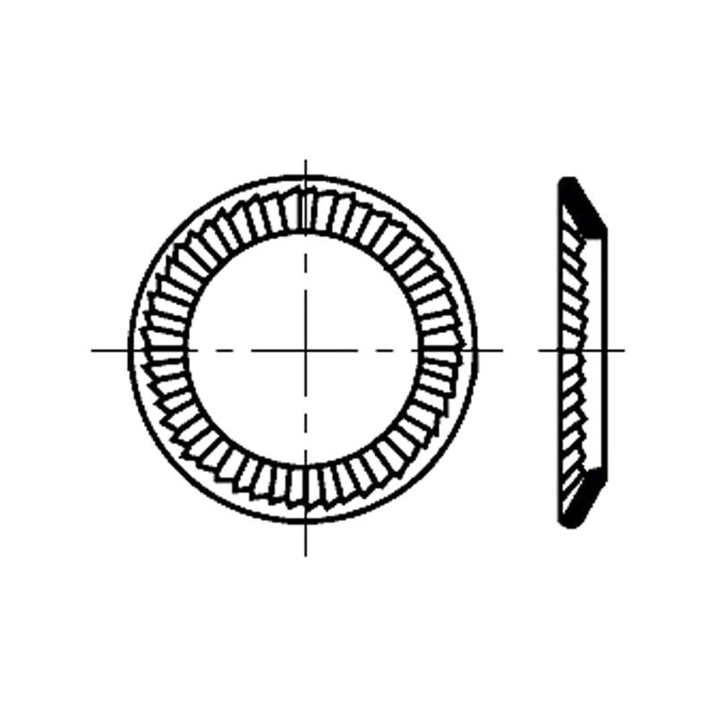 Şaibă; conică; M6; D10mm; h1,2mm; oțel inoxidabil A2; BN 20041