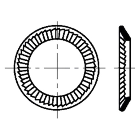 Şaibă; conică; M6; D10mm; h1,2mm; oțel inoxidabil A2; BN 20041