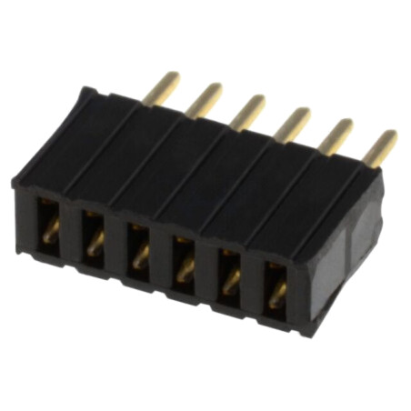 Conector: şiruri pini; soclu; mamă; PIN: 6; drept; 1,27mm; THT; 1x6