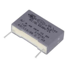Condensator: cu polipropilenă; X2; R46; 100nF; 18x5x11mm; THT; ±20%