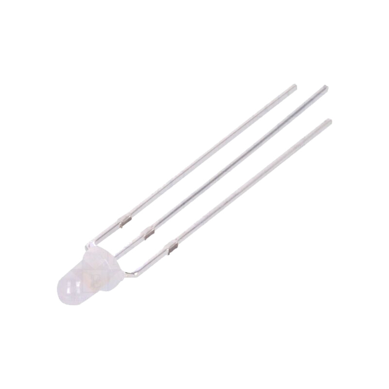 LED; 3mm; roşie/verde; 30°; Parte frontală: convex; Nr.term: 3 LED; 3mm; roşie/verde; 30°; Parte frontală: convex; Nr.term: 3