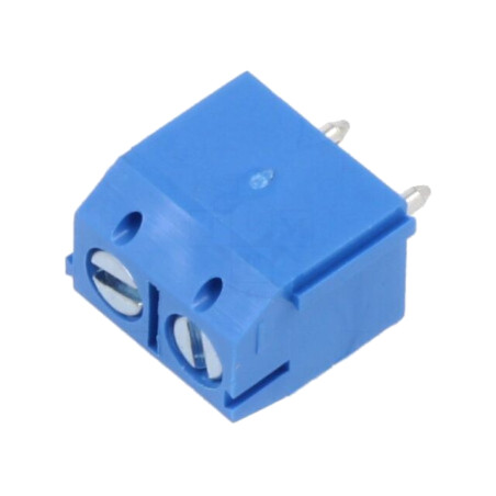 Regletă de conexiuni pt.PCB; în unghi; 5mm; piste: 2; pentru PCB