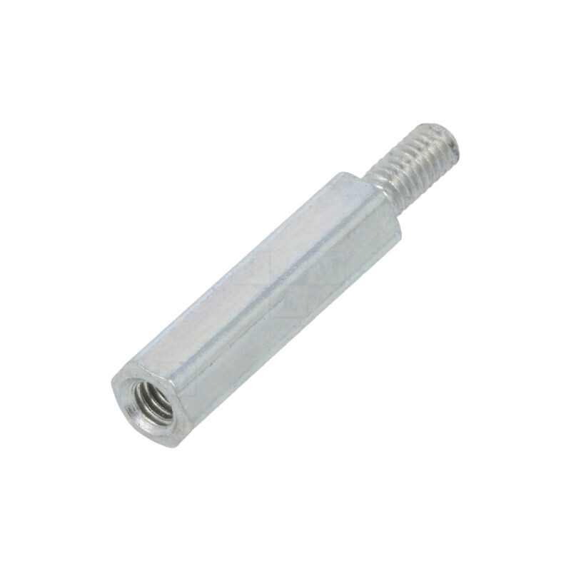 Piuliţă-distanţieră filetată; 15mm; Filet int: M2,5; hexagonală