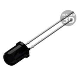 Fototranzistor; 5mm; λp max: 940nm; 30V; Lentilă: neagră; 70mW