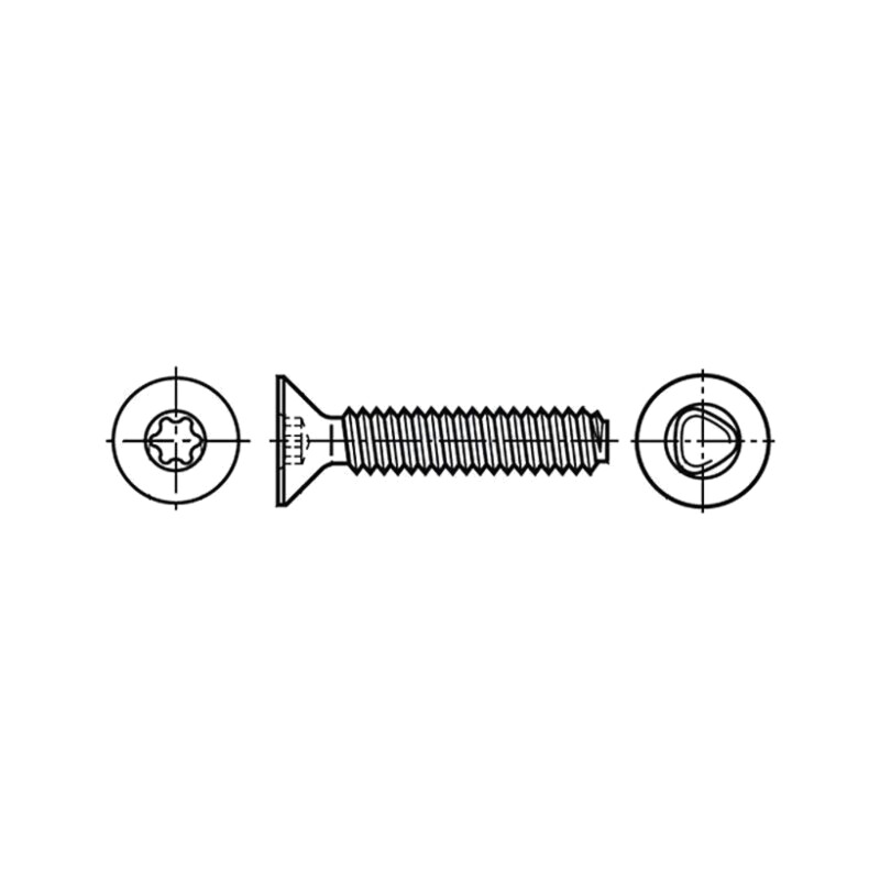 Şurub; 6x30; Cap: îngropat; Torx®; TX30; oțel inoxidabil A2