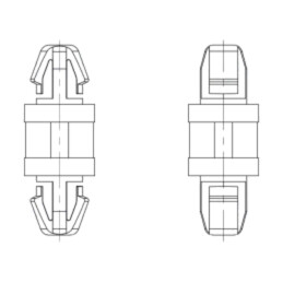 Distanţier PCB; poliamidă 66; Lung: 12mm; clichet/clichet