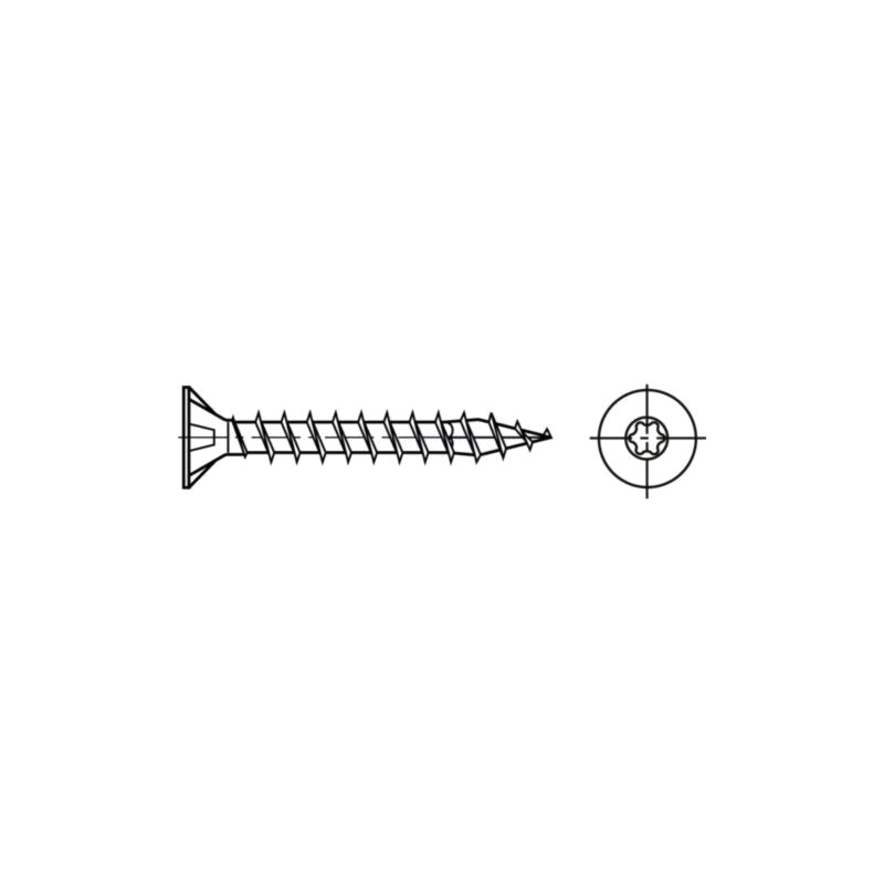 Şurub; pt.lemn; 4x25; Cap: îngropat; Torx®; TX20; SPAX®; Øcap: 8mm