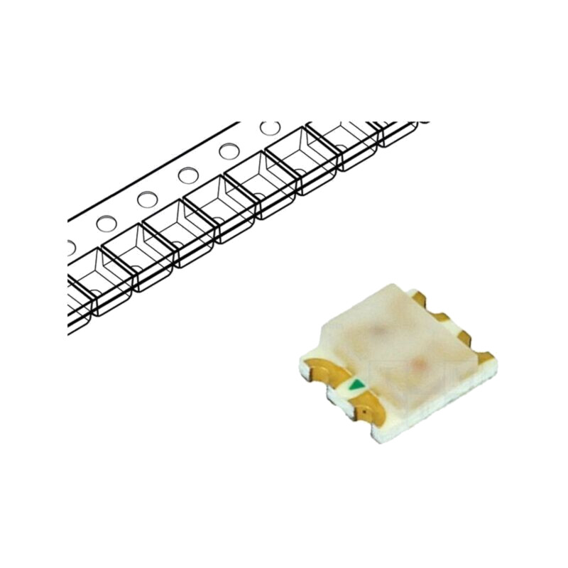 LED; SMD; 1210; roşie/verde; 3,2x2,7x1,1mm; 170°; 20mA; 65/65mW