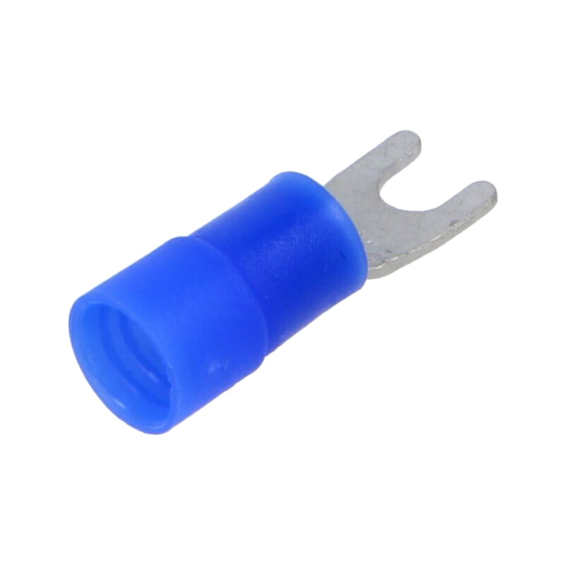 Vârf: furcă; M3; 1,5÷2,5mm2; crimpat; pe cablu; izolată; cositorit