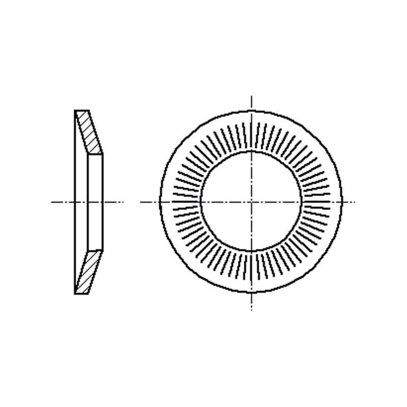 Şaibă; conică; M8; D18mm; h2,35mm; oțel inoxidabil A2; BN 2332