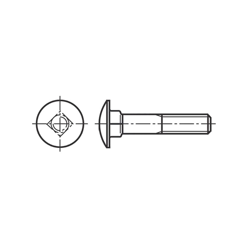 Şurub; M6x16; 1; Cap: buton; oțel inoxidabil A2; DIN 603; 8mm