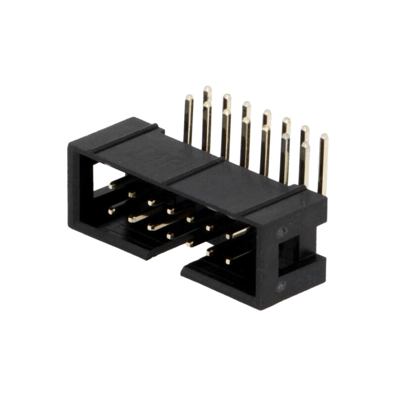 Conector: IDC; soclu; tată; PIN: 14; în unghi 90°; THT; aurit; 2,54mm