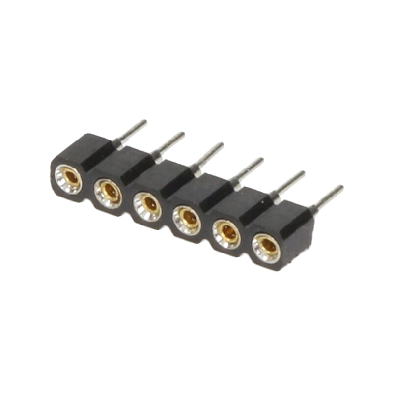 Conector: şiruri pini; soclu; mamă; PIN: 6; contacte întoarse; THT