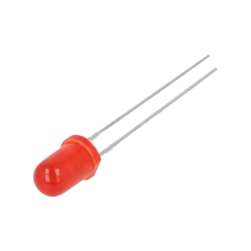 LED; 5mm; roşie; 40mcd; 60°; Parte frontală: convex; 2÷2,5VDC; 105mW LED; 5mm; roşie; 40mcd; 60°; Parte frontală: convex; 2÷2,5VDC; 105mW