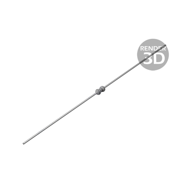 Rezistor: metal glaze; THT; 20MΩ; 0,5W; ±1%; Ø4x10mm; 200ppm/°C