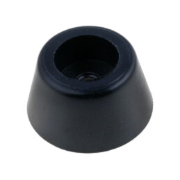 Picioruş; neagră; PVC; A: 20mm; B: 15mm; C: 9,8mm; E: 10,5mm; D: 3mm