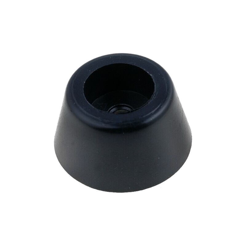 Picioruş; neagră; PVC; A: 20mm; B: 15mm; C: 9,8mm; E: 10,5mm; D: 3mm