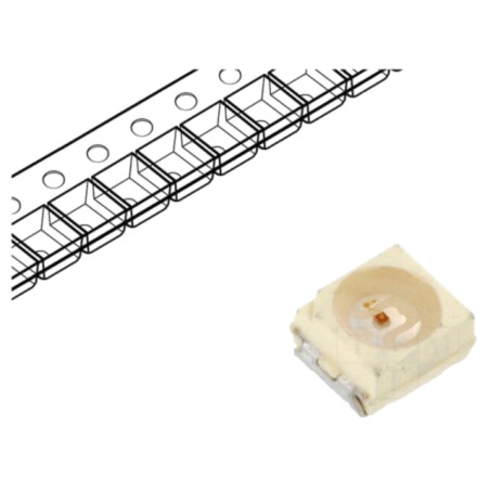 LED; SMD; 3528,PLCC2; verde; 0,71÷1,6mcd; 3,5x2,8x1,75mm; 120°; 2mA