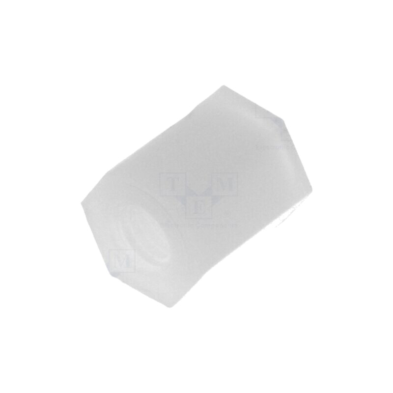 Piuliţă-distanţieră filetată; hexagonală; poliamidă; M3; 7mm