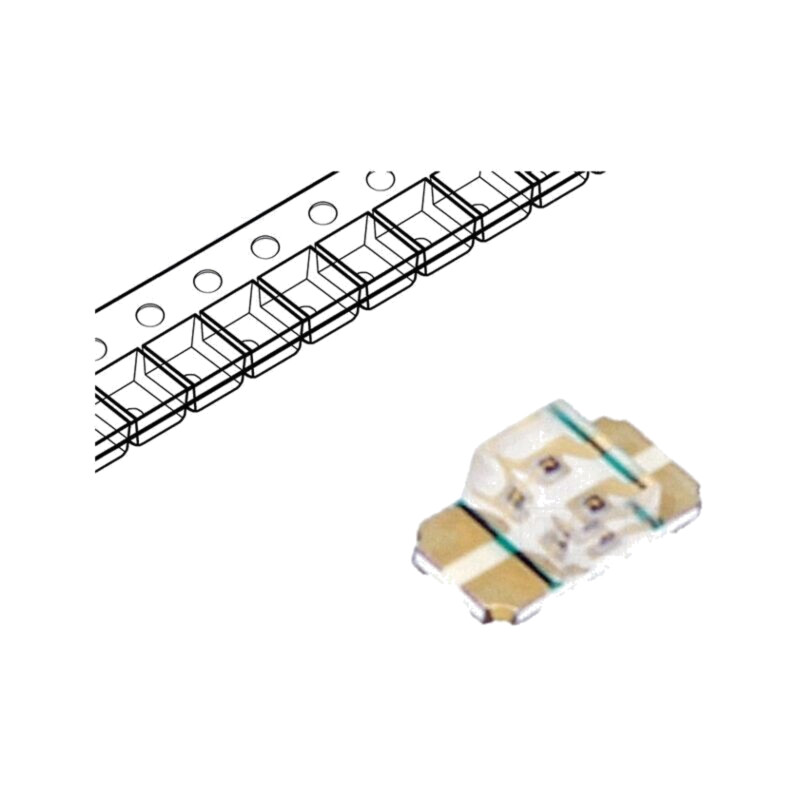 LED; SMD; 1206; roşie/verde; 3,2x1,6x1,1mm; 130°; 20mA; 75/75mW