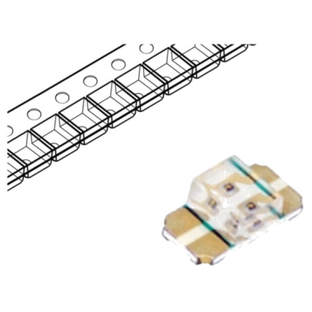 LED; SMD; 1206; roşie/verde; 3,2x1,6x1,1mm; 130°; 20mA; 75/75mW