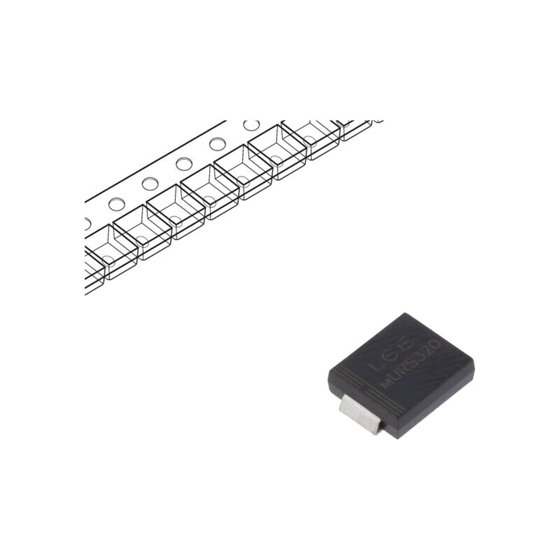 Diodă: redresoare; SMD; 600V; 1A; 50ns; SMB; Ufmax: 1,25V; Ifsm: 35A