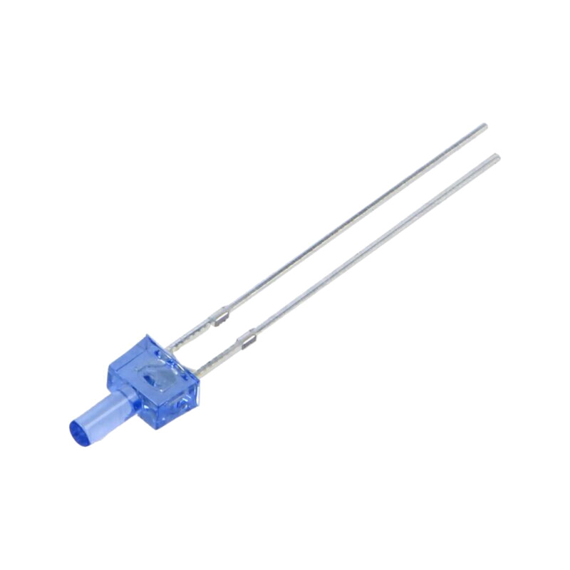 LED; rotund; albastru; 500÷750mcd; 90°; Parte frontală: plat; 30mA