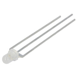 LED; 3mm; roşie/verde; 60°; Parte frontală: convex; Nr.term: 3