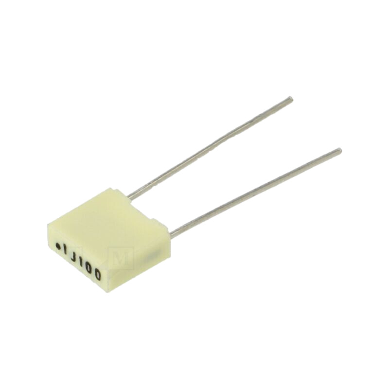 Condensator: cu poliester; 100nF; 63VAC; 100VDC; 5mm; ±5%; THT; R82 Condensator: cu poliester; 100nF; 63VAC; 100VDC; 5mm; ±5%; THT; R82