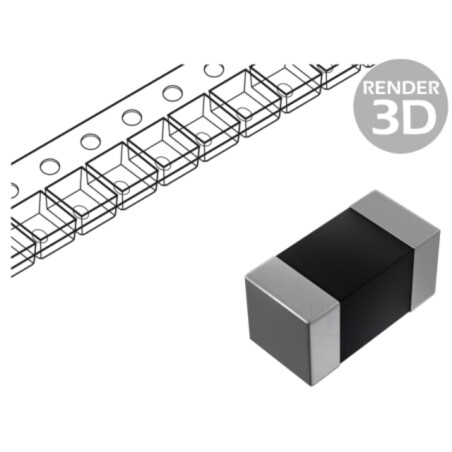 Termistor NTC; 10kΩ; SMD; 0603; 3380K; ±1%; 100mW; -40÷125°C