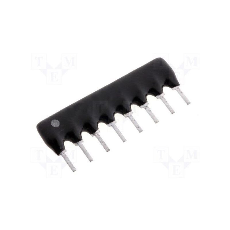 Rezistor multipolar: Y; THT; 680Ω; ±2%; 0,2W; Nr.rezistori: 4; 100V