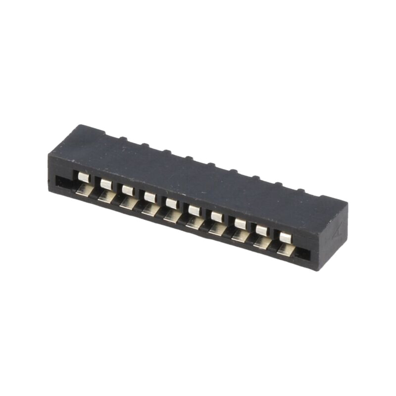 Conector: FFC/FPC; drept; PIN: 10; Non-ZIF; THT; cositorit; 20mΩ
